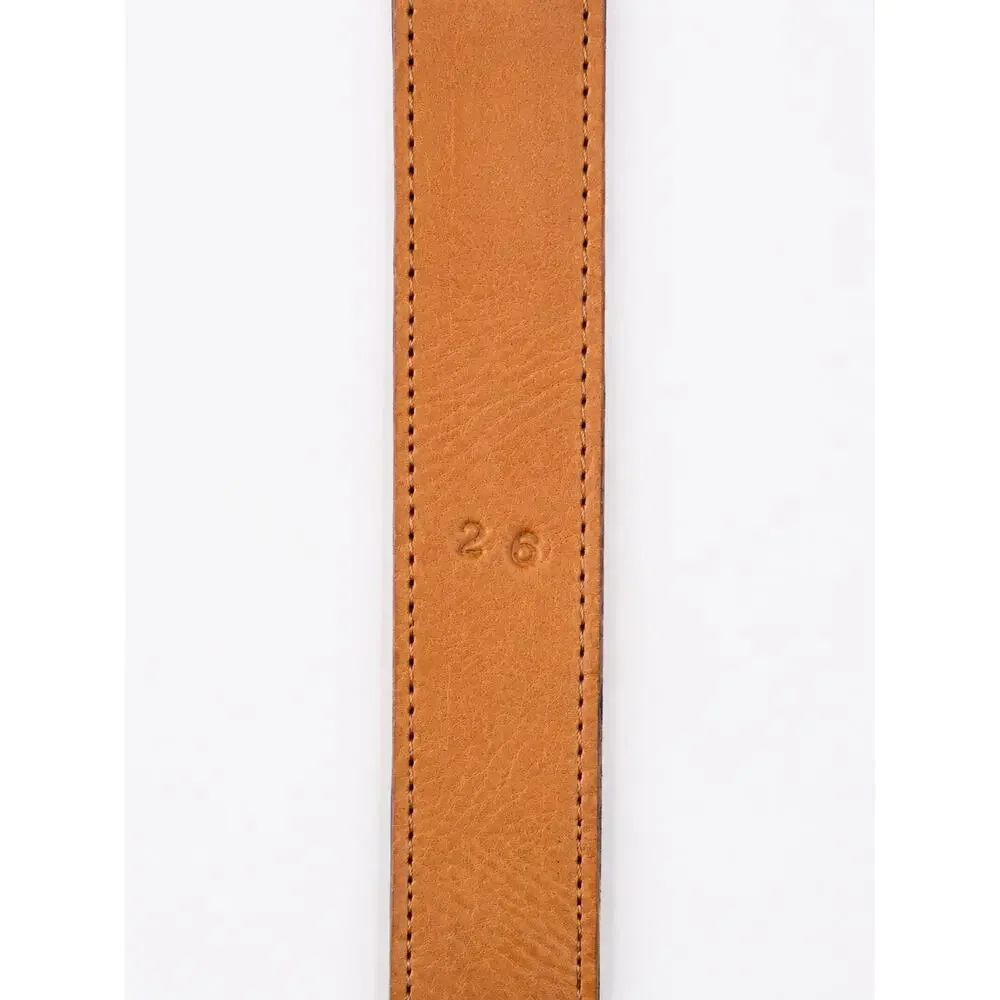 Vintage Brown Leather Embroidered Buffalo Western Belt Size 26 Boho